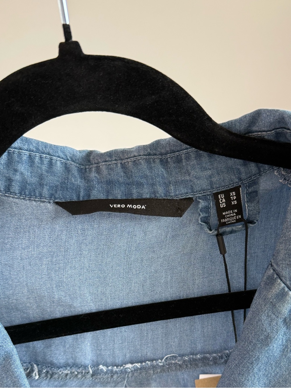 BNWT Vero Moda Denim Light Blue Shirt Dress XS - Picture 5 of 8